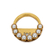 Gold Ring Shape Metal Handbag Lock mit Perlen-Geldbeutel-Hardware